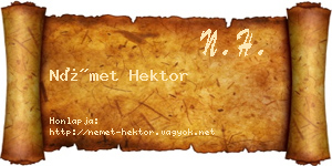 Német Hektor névjegykártya
